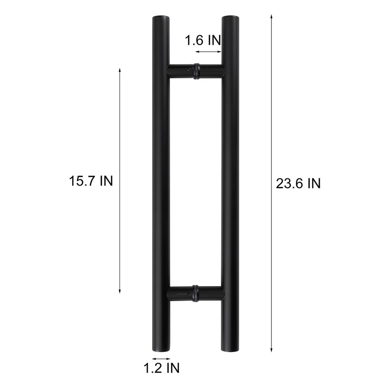HONGYUN 24" Commercial Push-Pull Door Handle - Heavy-Duty 304 Stainless