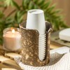 YHOJOY Ceramic Bathroom Cup Dispenser, 3 Oz Mouthwash Cup Dispenser