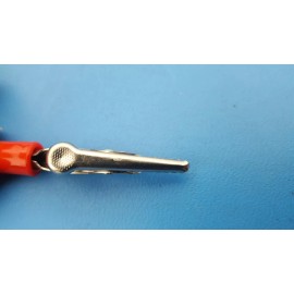 Mueller RED Alligator Steel Clip Acetate Handle and Screw, Mueller, BU-60H-2, 4 Pcs