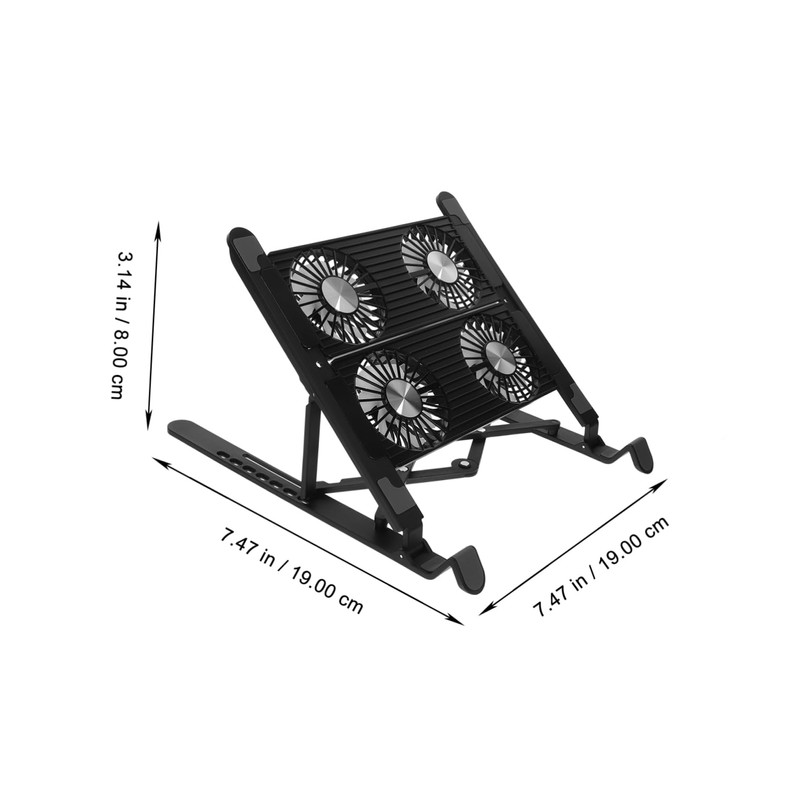 Operitacx 1set Adjustable Laptop Cooling Pad USB Fan Compact Notebook