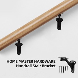 HOME MASTER HARDWARE Handrail Stair Brackets 3" Heavy Duty Support Hardware for Stairways, Home or Office Staircase Hand Rail Bracket with Screws, Oil Rubbed Bronze Finish 3 Pack