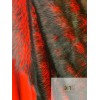 Unbranded Black Red_ 2 Tone Fake Faux Fur Shaggy Long