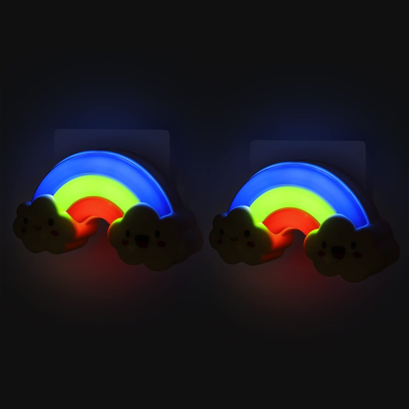 Annmore Night Light Children's Socket Pack of 2 LED Rainbow
