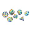 FateStone Rainbow 7pcs DND dice Set Box for Dungeons and