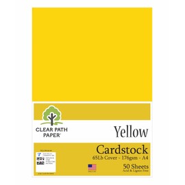 YELLOW-65-A4 - Cardstock - Clear Path Paper