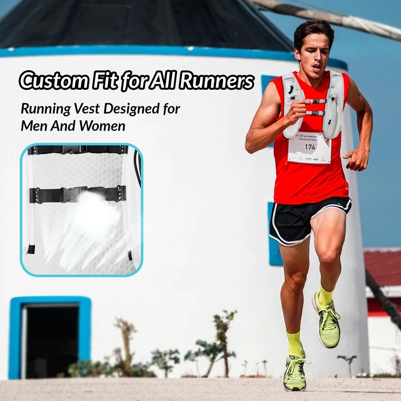 Running Vest Women Men,ight Reflective Hydration Vest Pack with 1500ml