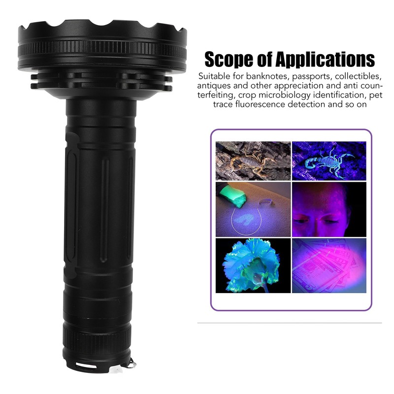 128 LED UV Flashlight Black Light LED Torch Lamp for