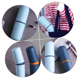 PACKOVE Portable Travel Toothbrush Storage Case and Wash Cup Lightweight Material Multipurpose Toothbrush Holder for Camping and Outdoor Use Convenient Bathroom Organizer for Hygiene and