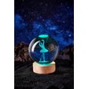 CBGCYSY Ballet Crystal Ball Lamp with LED Wooden Base, 16