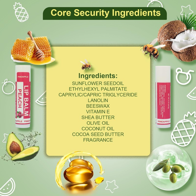 Yopela 14 Pack Lip Balm Bulk with Vitamin E and