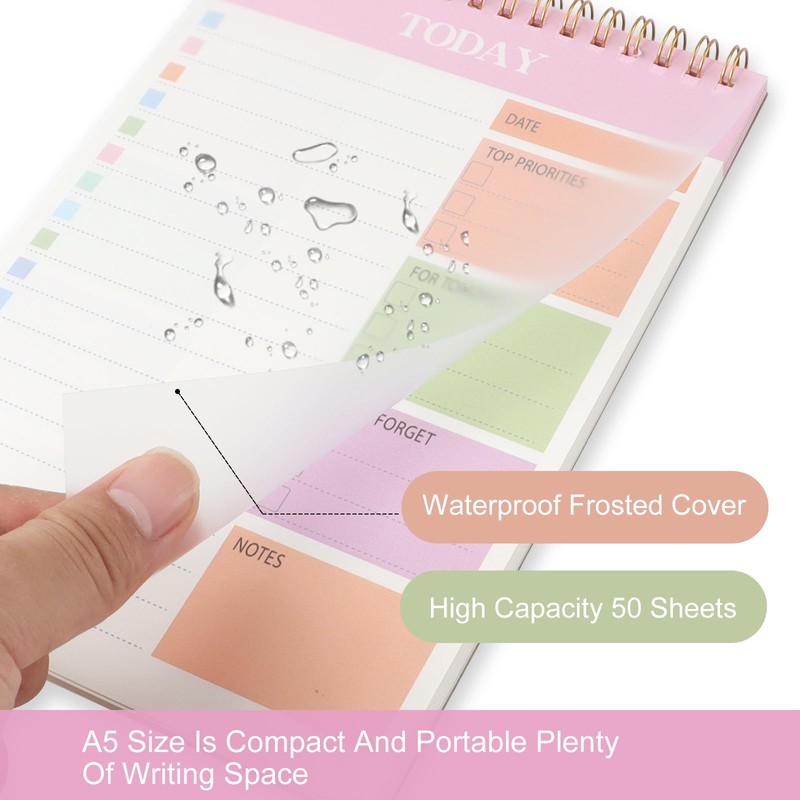 ZTOWOTO A5 Weekly Planner – 1 Pack Undated To Do