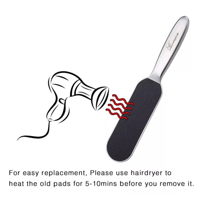 Homeve Lima Profesional Para Pies De Pedicura Reutilizable De Acer