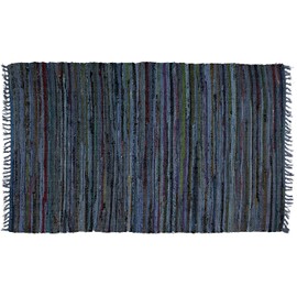 Sturbridge Country Rag Rug in Denim 24" x 36"