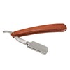 Folding Manual Straight Clipper Wooden Handle Barber Foldable Manual Beard