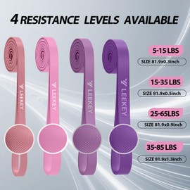 LEEKEY Resistance Bands Set for Pull-Up Assistance & Full-Body Training, Multi-Level Exercise Bands with Bag for Home Workouts, Physical Therapy, Strength Training (Men/Women)