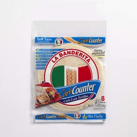 La Banderita® Carb Counter Flour Tortillas | 8" Size | 8 Count Each Pack | 4 Pack Case | *Taste the Tradition.