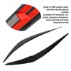 2 Pcs Headlight Eyebrow Glossy Black Trim Left Right Eyelid