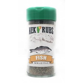 4 oz Bottle Vermont Made Nek Rubs Seasoning Spice (4oz, Fish)