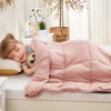 yescool Weighted Blanket 5 Pounds Cooling Weighted Lap Blanket, Pink
