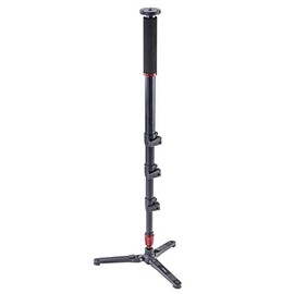 3Pod Orbit 4-Section Aluminum Handheld Monopod Stick for DSLR Photo & Video, Sports Cameras, Fluid Base Tripod Legs with Bag