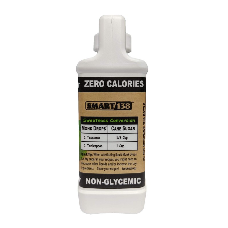 Monk Drops - 100% Monkfruit Liquid Sweetener, Zero Glycemic, Zero