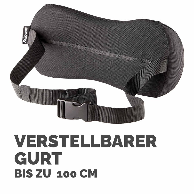 Fellowes Breyta Lumbar Cushion - Ergonomic Back Support, Adjustable Strap,