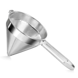 New Star Foodservice 34110 18/8 Stainless Steel China Cap Strainer, 10-Inch, Coarse Mesh