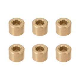 sourcing map Bearing Sleeve 4mm Bore x 8mm OD x 6mm Length Self Lubricating Sintered Bronze Bushings Pack of 6