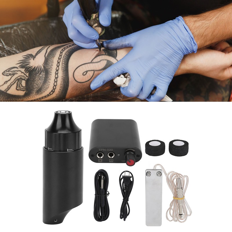 Rotary Tattoo Pen Set Power Supply Foot Pedal DC Clip