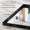 CIRCUMI Black Bathroom Mirror, 30"x36" Rectangular Mirror with Deep Metal