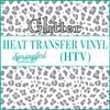 White & Light Grey Leopard Spots Pattern #3 Glitter HTV