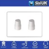 White Plastic Radiator Valve Tops Radiator Caps Universal Push-Fit Replacement
