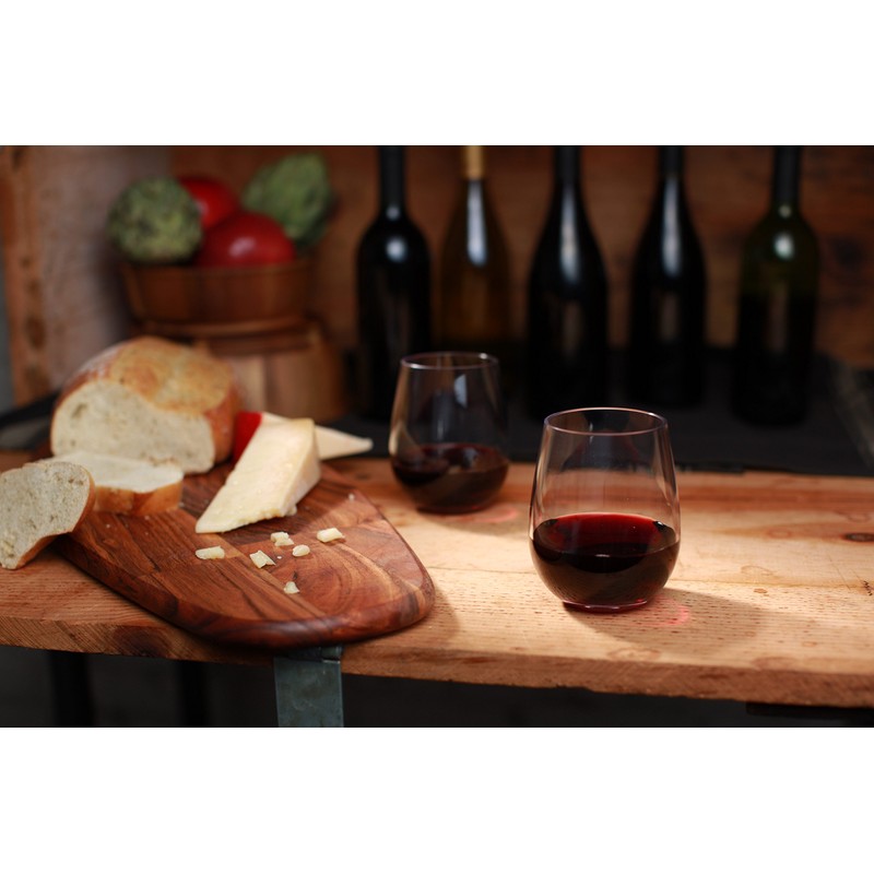 Stemless Wine Glasses - Unbreakable Shatterproof BPA Free Plastic Tritan