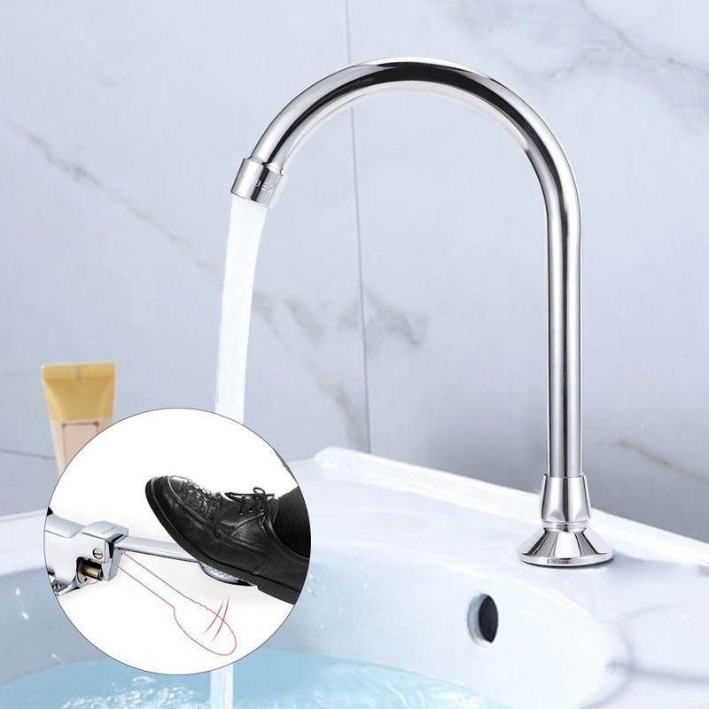 G1/2in Pedal Type Single Cold Copper Water Faucet Foot Operated