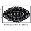 SUNONE11HKA 21 Inch Length Oval Lace Crochet Flowers Doilies Tablecloth