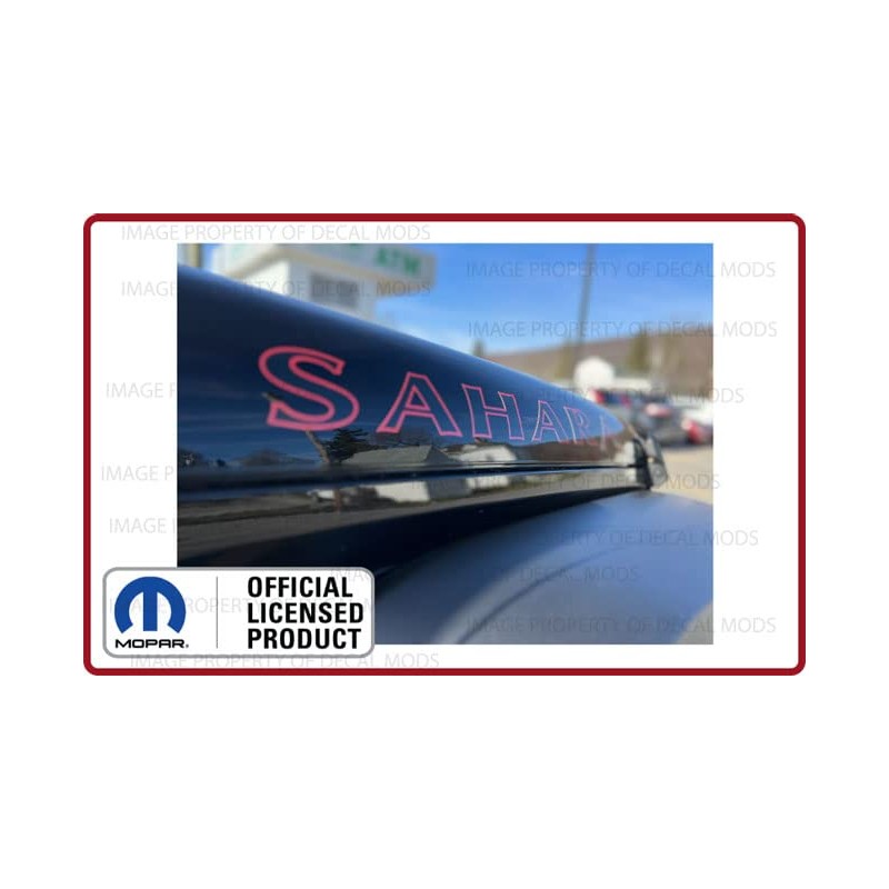 Decal Mods Sahara Hood Graphic Decals Emblems fits Jeep Wrangler