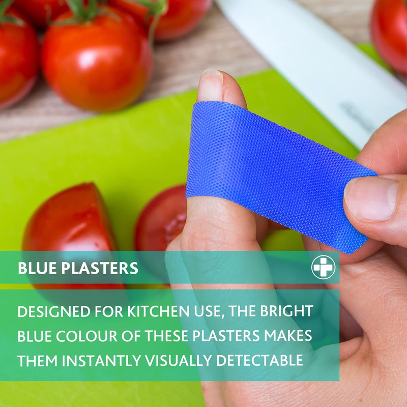 Reliance Medical Dependaplast Food Area Blue Plasters With High Visibility