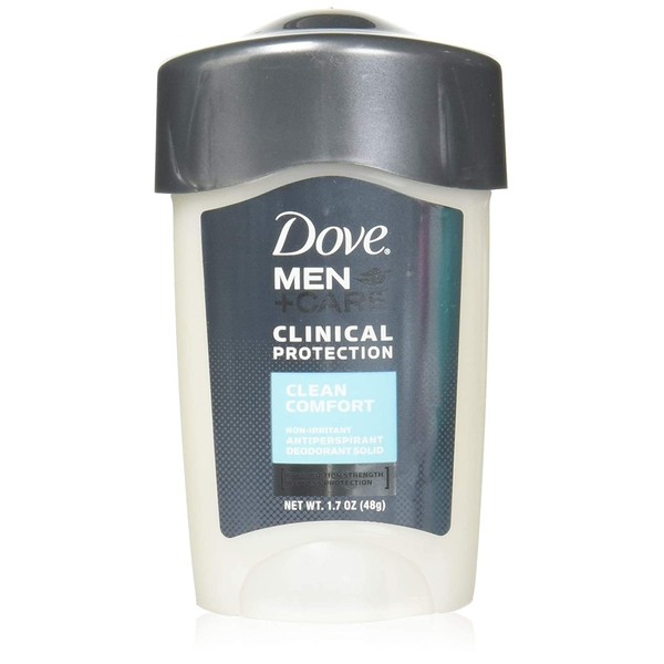 Dove Men+Care Clinical Antiperspirant Deodorant Stick, Clean Comfort, 1.7 oz
