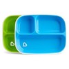 Munchkin Splash 2 Divided Plates with Grip Green/Blue (5019090124485)