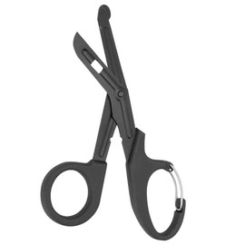 Titanium Bandage Shears Scissors EMT and Trauma Shears, Bent Stealth Black Coated for Nurses, Students, Emergency Room (Black, 19cm)