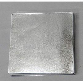 Candy Molds N More Silver Confectionery Foil Wrappers, 125 Sheets (125, 3x3 inch)