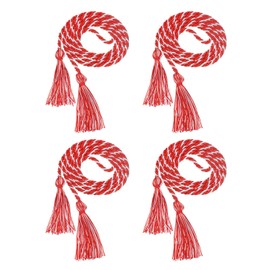 sourcing map 4 Pcs Graduation Cords, Graduation Tassel Honor Cords, 2025 Graduation Honor Cord with Tassel, Braided Cords for Graduation Bachelor Gown Sewing, Red+White