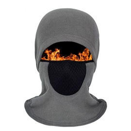 Unisex Winter Fleece-Lined Windproof Balaclava Beanie Hat Neck Warmer for Riders & Outdoor Sports Black