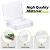 BeapTcely 30 Pcs Plastic Crayon Box with Hinged Lid Clear