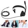 Telephone Headset Monaural Customer Service Headphones with Mic for Call