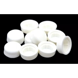 Pro-Dec Hex Head Bolt Nut Cover Dome for 3/8" Wrench or Socket White Plastic Set of 10