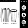 Final Touch Double-Wall Boston Shaker Set - Stainless Steel Mixing