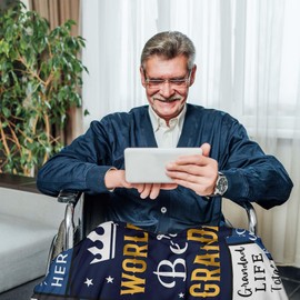 AOWINS Grandad Gifts, Gifts for Grandad, Grandad Birthday Gifts, Best Grandad Gifts, Presents for Grandad, Grandad Gifts from Grandchildren, Gifts Christmas Thanksgiving Grandad Blanket 150×130CM