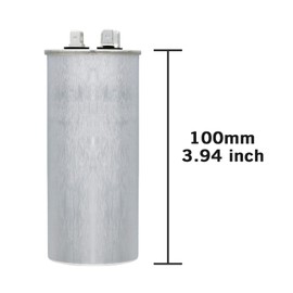 VEXUNGA 45uF 45 MFD 370VAC 440VAC 450VAC 50/60Hz CBB65 CBB65B Run Start Capacitor for AC Unit Fan Motor Start or Pool Pump or Air Condenser Straight Cool