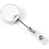 Durable Badge Reel Chrome with Belt Clip and Retractable Cord,